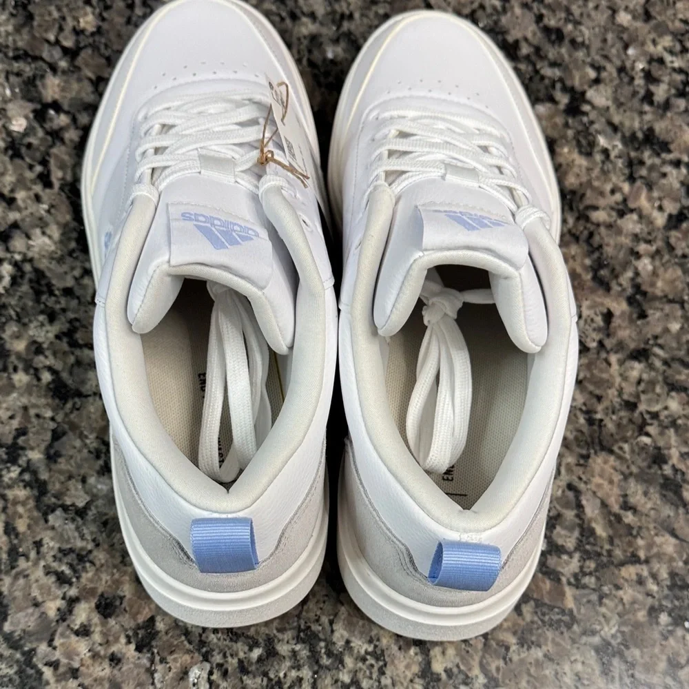 Adidas White and Light Blue Sneakers NWT 11